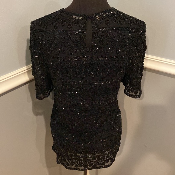 Vintage Scala beaded mesh top - Picture 4 of 8